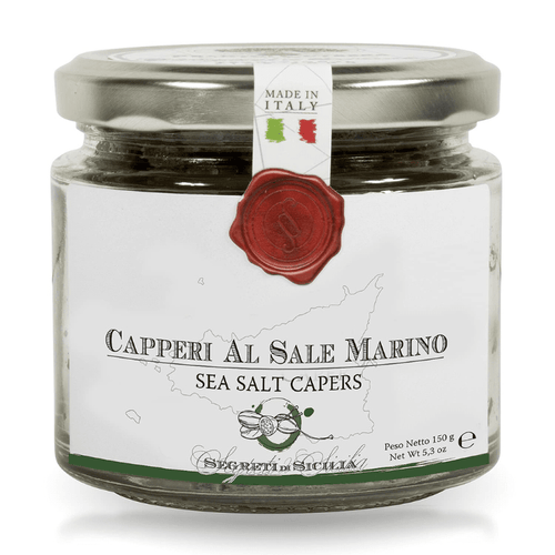 Frantoi Cutrera Segreti di Sicilia Capers in Sea Salt Jar, 5.3 oz Olives & Capers Frantoi Cutrera 