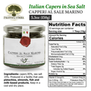 Frantoi Cutrera Segreti di Sicilia Capers in Sea Salt Jar, 5.3 oz Olives & Capers Frantoi Cutrera