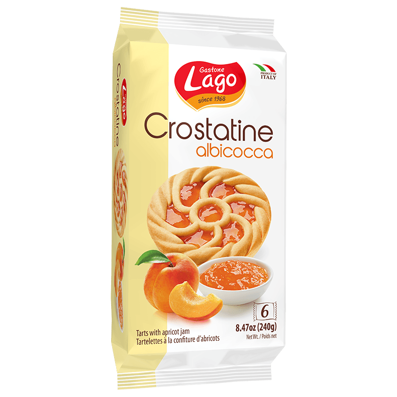 Best Before: 12/31/2026] Gastone Lago Apricot Crostatine 8.47 oz