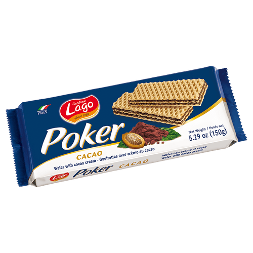 Gastone Lago Cacao Poker Wafer, 5.29 oz Sweets & Snacks Gastone Lago