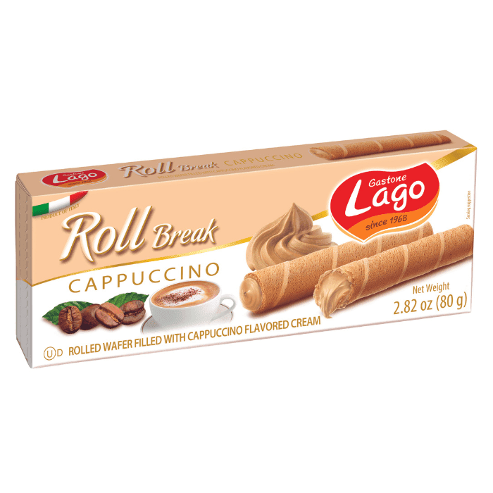 Gastone Lago Capuccino Roll Break, 2.82 oz Sweets & Snacks Gastone Lago