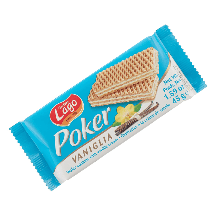 Gastone Lago Vanilla Poker Wafer, 1.59 oz Sweets & Snacks Gastone Lago