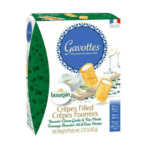 Gavottes Crepes Filled with Boursin Cheese Garlic & Fine Herbs, 2.1 oz Sweets & Snacks Gavottes 