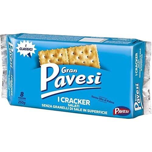 Gran Pavesi Italian Unsalted Crackers 250 grams Supermarket Italy