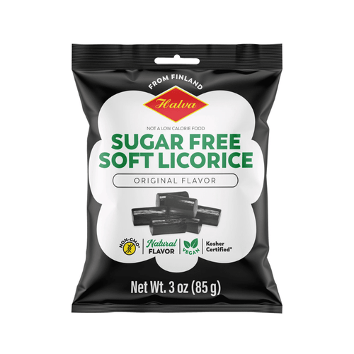 Halva Sugar Free Black Licorice Bag, 3 oz Sweets & Snacks Halva 