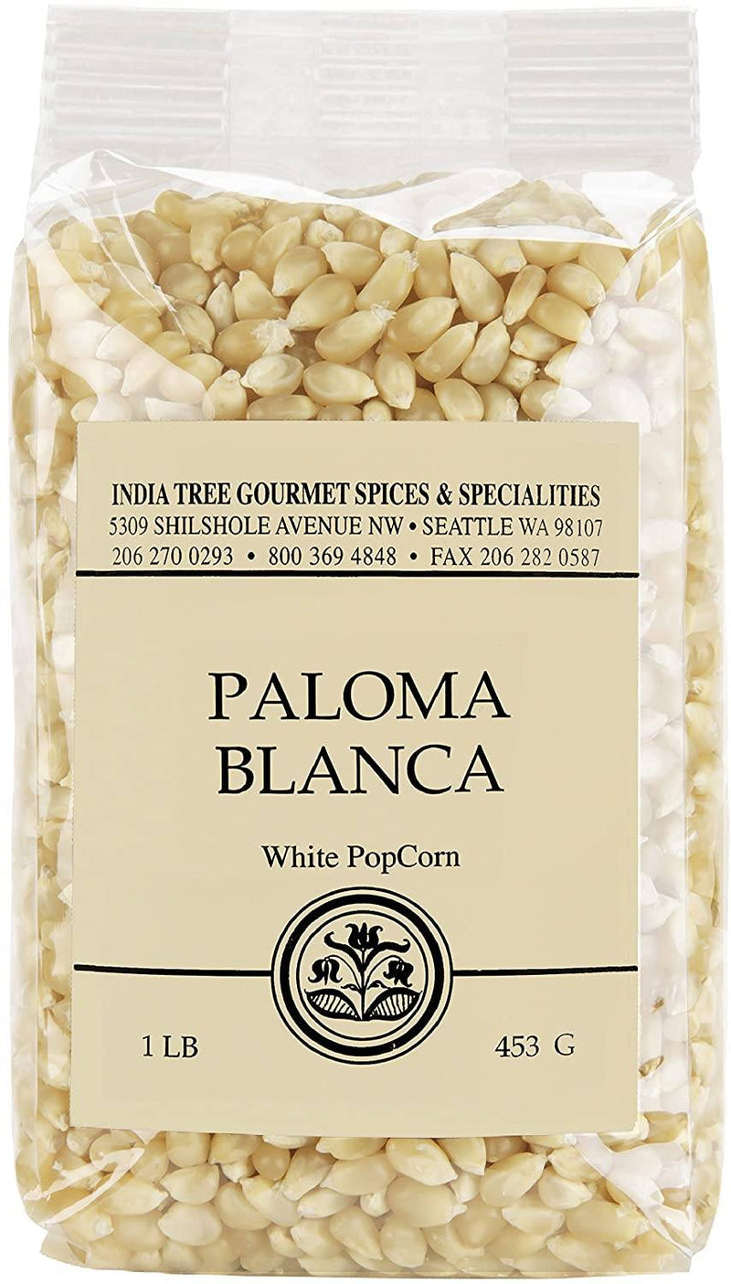 India Tree Paloma Blanca White Popcorn, 1 Lb Pantry India Tree