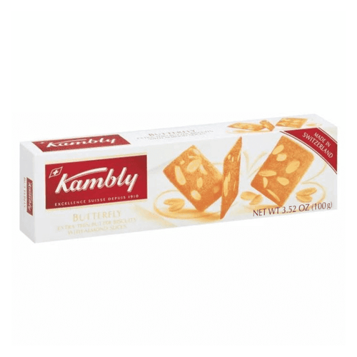 Kambly Butterfly Biscuits with Almond Slices, 3.52 oz Sweets & Snacks Kambly