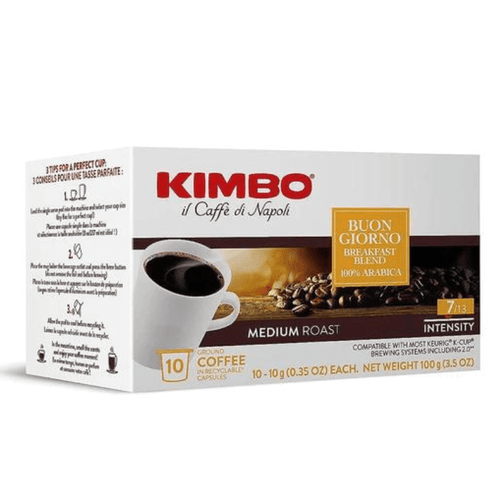 Kimbo Buongiorno Breakfast Blend K-Cup, 10 Capsules Coffee Kimbo Coffee