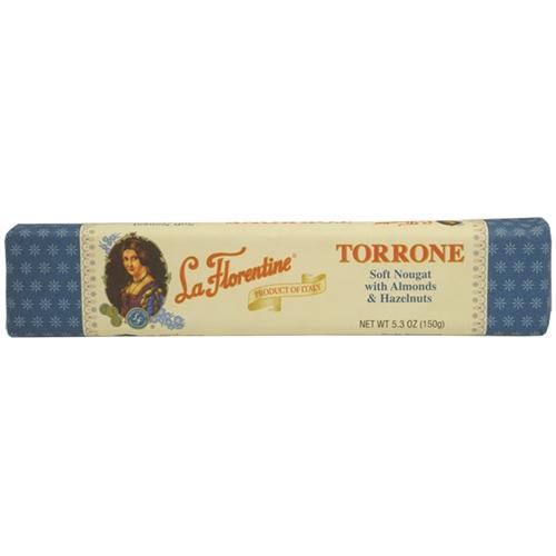 La Florentine Soft Nougat with Almonds and Hazelnuts Torrone Bar, 5.3 oz