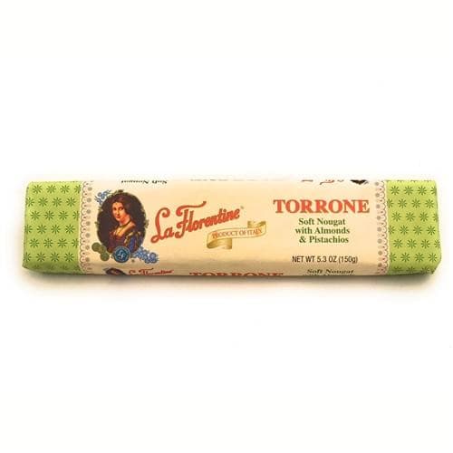 La Florentine Soft Nougat with Almonds and Pistachios Torrone Bar, 5.3 oz