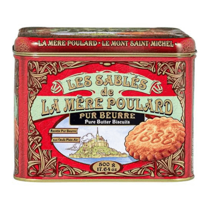 La Mere Poulard French Butter Sable Cookies in Luxury Tin, 17.6 oz Sweets & Snacks La Mere Poulard 