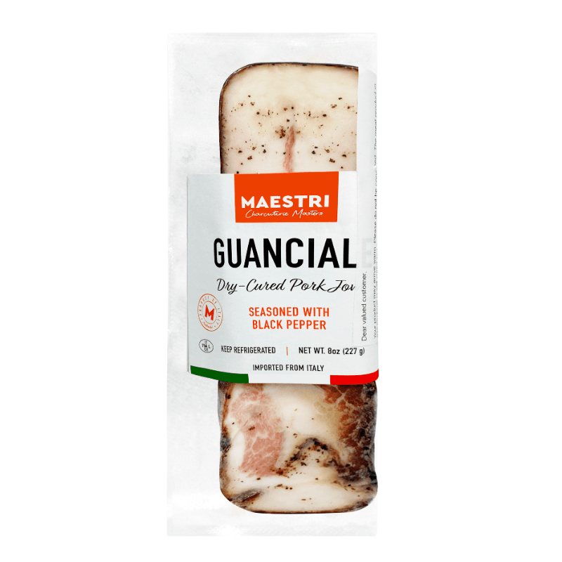 Maestri Guanciale Italiano, 8 oz [Pack of 3] Meats Maestri 