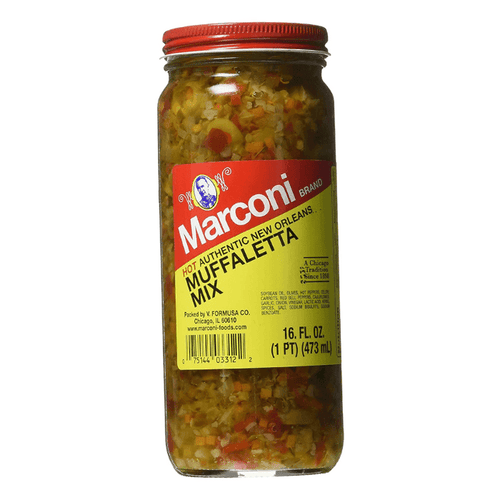 Marconi Hot Muffaletta Mix, 16 oz Olives & Capers Marconi