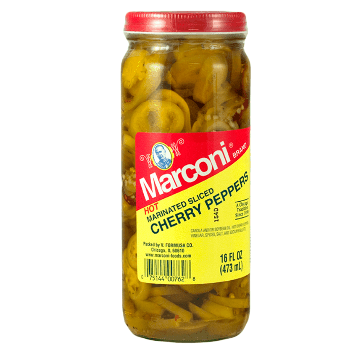 Marconi Sliced Hot Cherry Peppers, 16 oz Fruits & Veggies Marconi