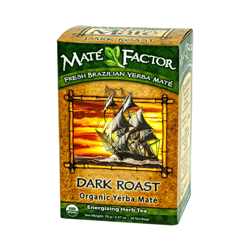 Mate Factor Dark Roast Organic Yerba Mate Loose Tea Bags, 20 Count Coffee & Beverages Mate Factor 