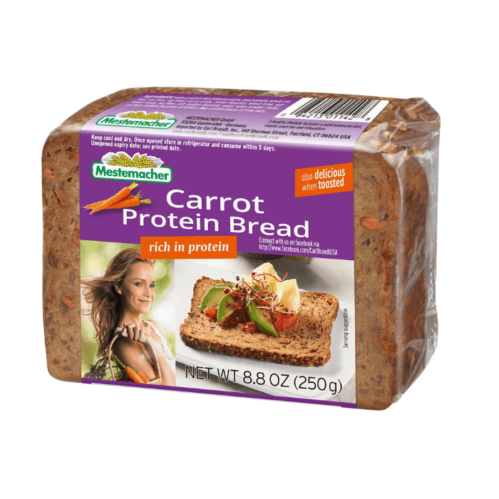 Mestemacher Carrot Protein Bread, 8.8 oz Supermarket Italy
