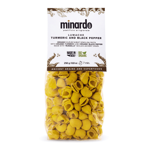 Minardo Lumache Turmeric and Black Pepper Organic Pasta, 8.8 oz Pasta & Dry Goods Minardo 