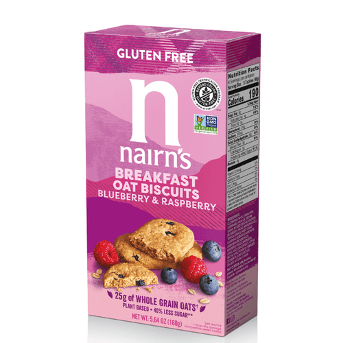 Nairn’s Gluten Free Blueberry & Raspberry Breakfast Biscuits, 5.6 oz Sweets & Snacks Nairn's 