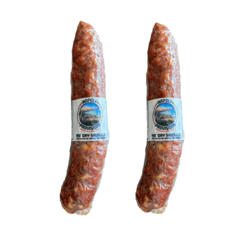 Napoli Hot Dry Sausage, 8 oz [Pack of 2] Meats Napoli 