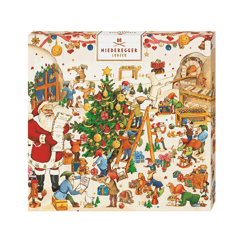 Niederegger Luebeck Marzipan "Elves Workshop" Advent Calendar, 5.9 oz Sweets & Snacks Niederegger