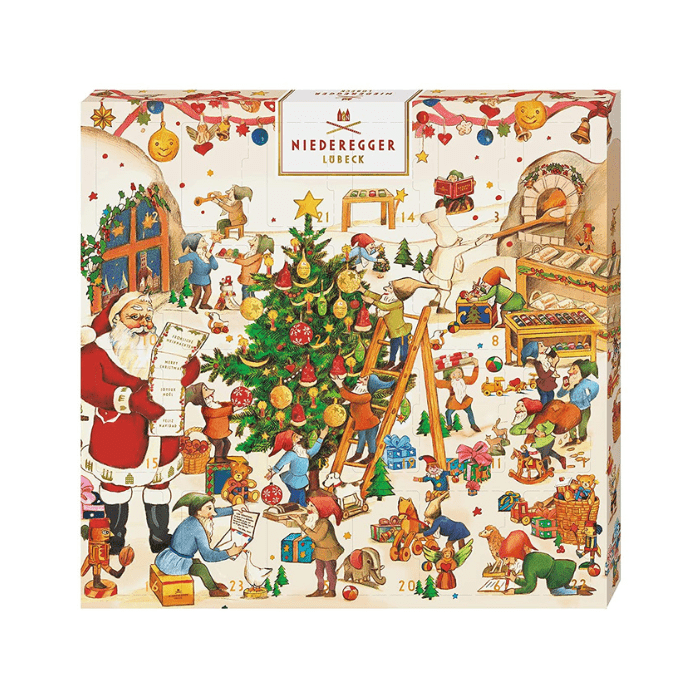 Niederegger Luebeck Marzipan "Elves Workshop" Advent Calendar, 5.9 oz Sweets & Snacks Niederegger