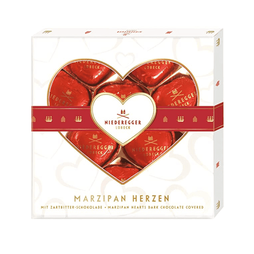 Niederregger Marzipan Hearts Gift Box, 4.4 oz Sweets & Snacks Niederegger