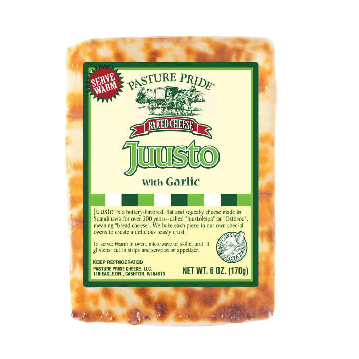 Pasture Pride Juusto Baked Cheese with Garlic, 6 oz