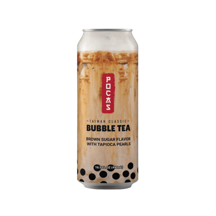 Pocas Brown Sugar Bubble Tea, 16.5 oz Coffee & Beverages Pocas