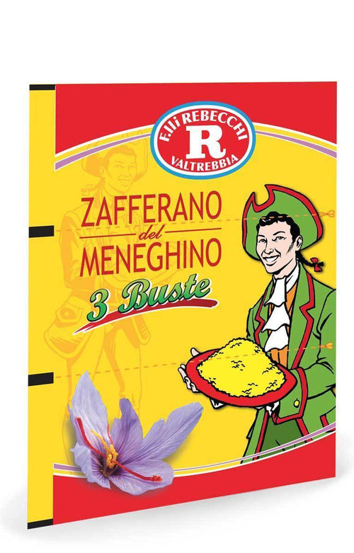 Rebecchi Zafferano Del Meneghino 3 Italian Saffron Powder Bags (0.125 g each)