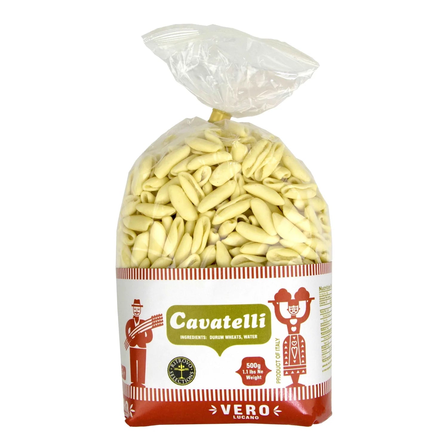 Ritrovo Selections L'Ultimo Forno Cavatelli Pasta, 1.1 lb. (500g)