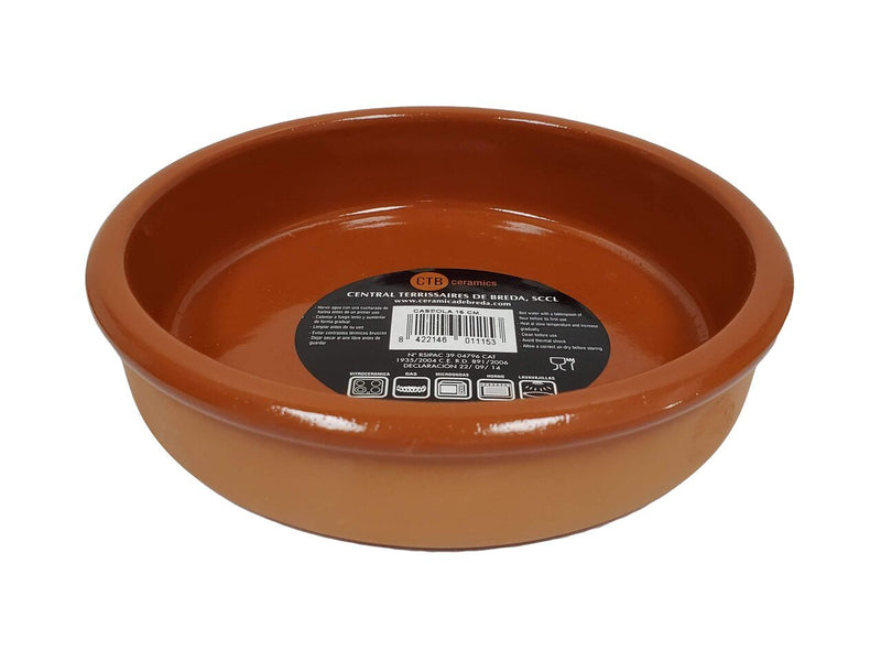 Rustic Terracota Cazuela Clay Cookware, 15 cm