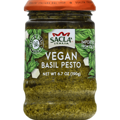 Sacla Vegan Basil Pesto, 6.7 oz Sauces & Condiments Sacla 