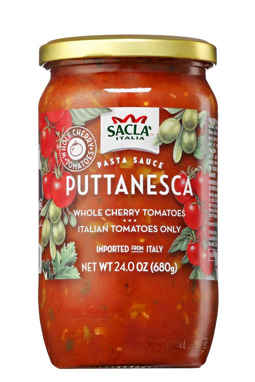 Sacla Whole Cherry Tomatoes Puttanesca Pasta Sauce, 24 oz Sauces & Condiments Sacla