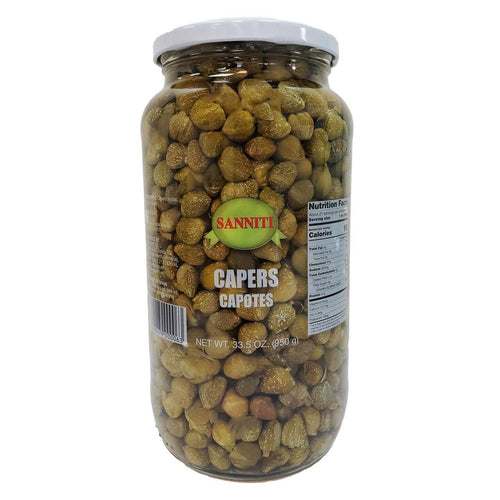 Sanniti Capers Capotes in Vinegar and Salt Brine - 33.5 oz