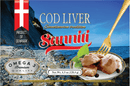 Sanniti Danish Cod Liver, 4.27 oz (121 g) Seafood Sanniti