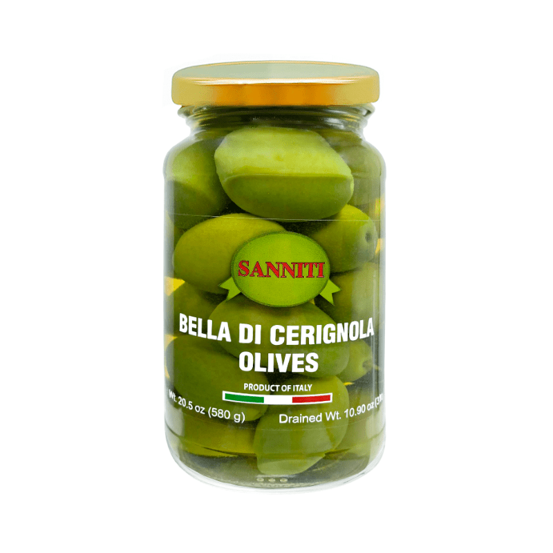 Sanniti Green Cerignola Olives Jar, 20.5 oz Olives & Capers Sanniti