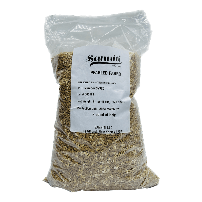 Sanniti Italian Pearled Farro, 11 lbs Pasta & Dry Goods Sanniti 