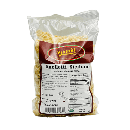Sanniti Organic Anelletti Pasta, 17.5 oz Pasta & Dry Goods Sanniti 