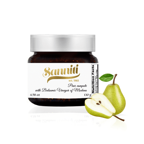 Sanniti Pear Compote with Balsamic Vinegar, 4.58 oz Pantry Sanniti