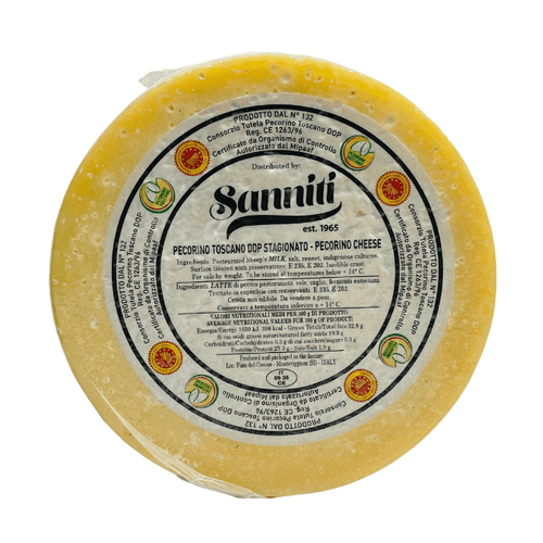Sanniti Pecorino Toscano DOP, 4 Lbs Supermarket Italy