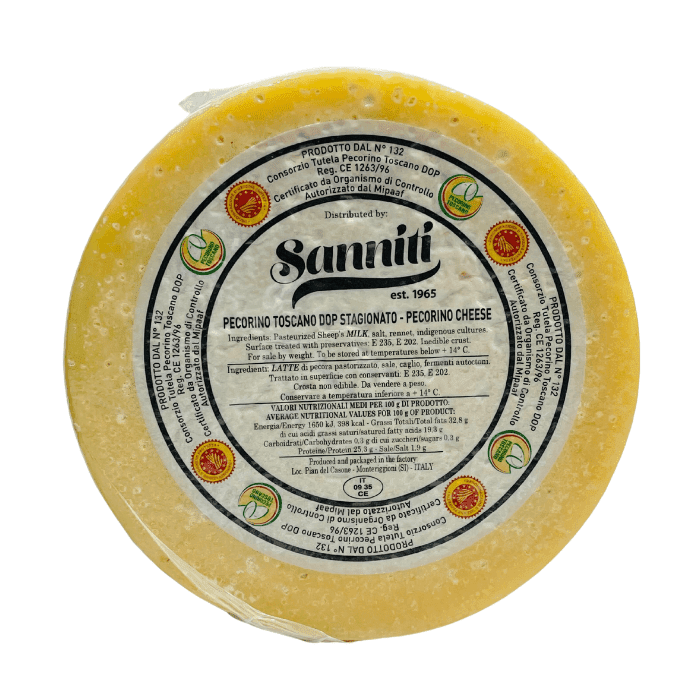 Sanniti Pecorino Toscano DOP, 4 Lbs Supermarket Italy