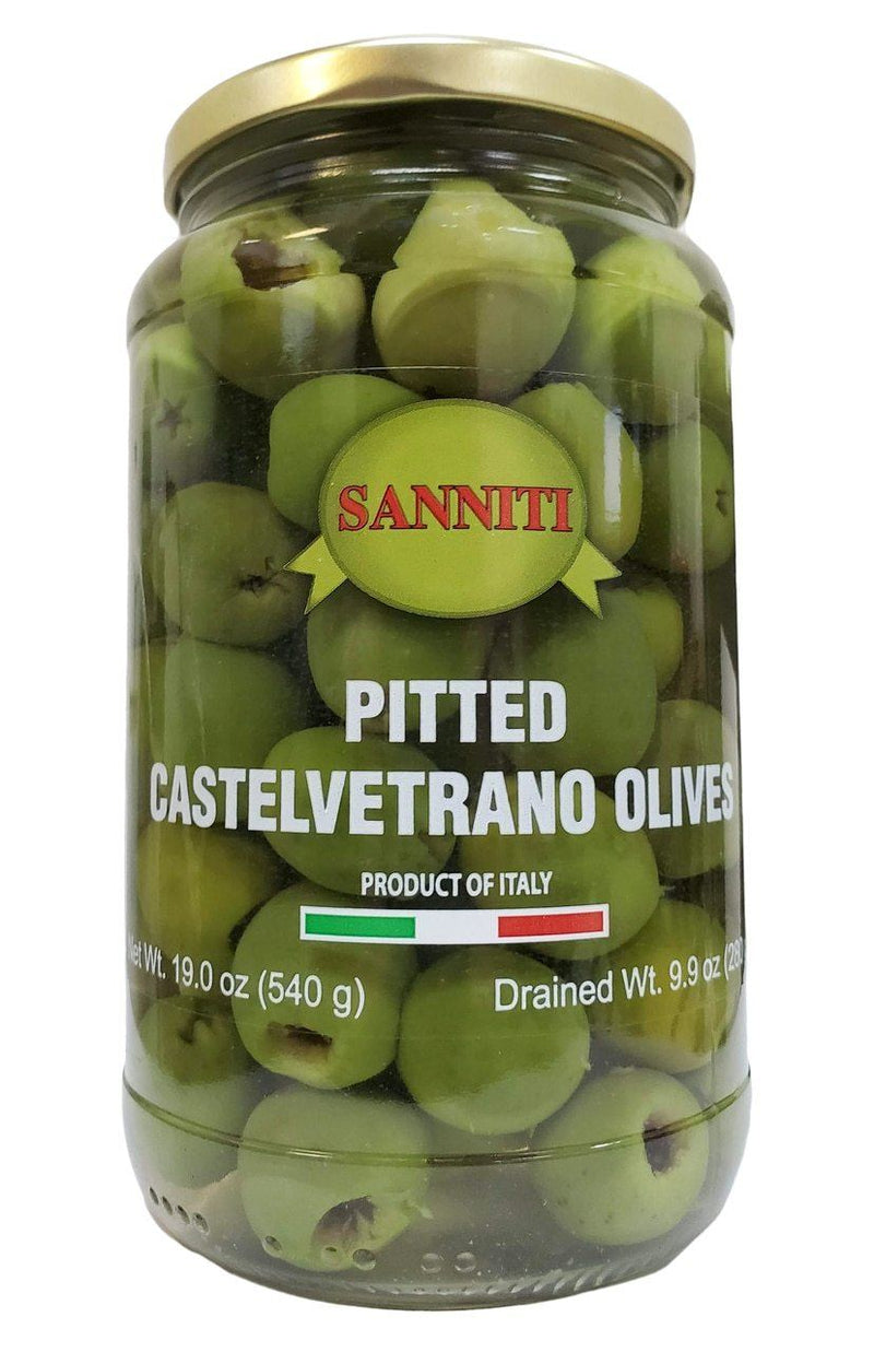 Sanniti Pitted Castelvetrano Olives Jar, 19 oz