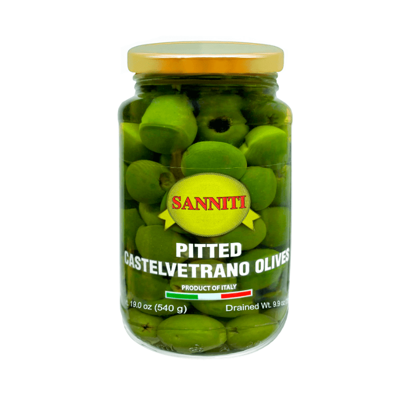 Sanniti Pitted Castelvetrano Olives Jar, 19 oz | Supermarket Italy