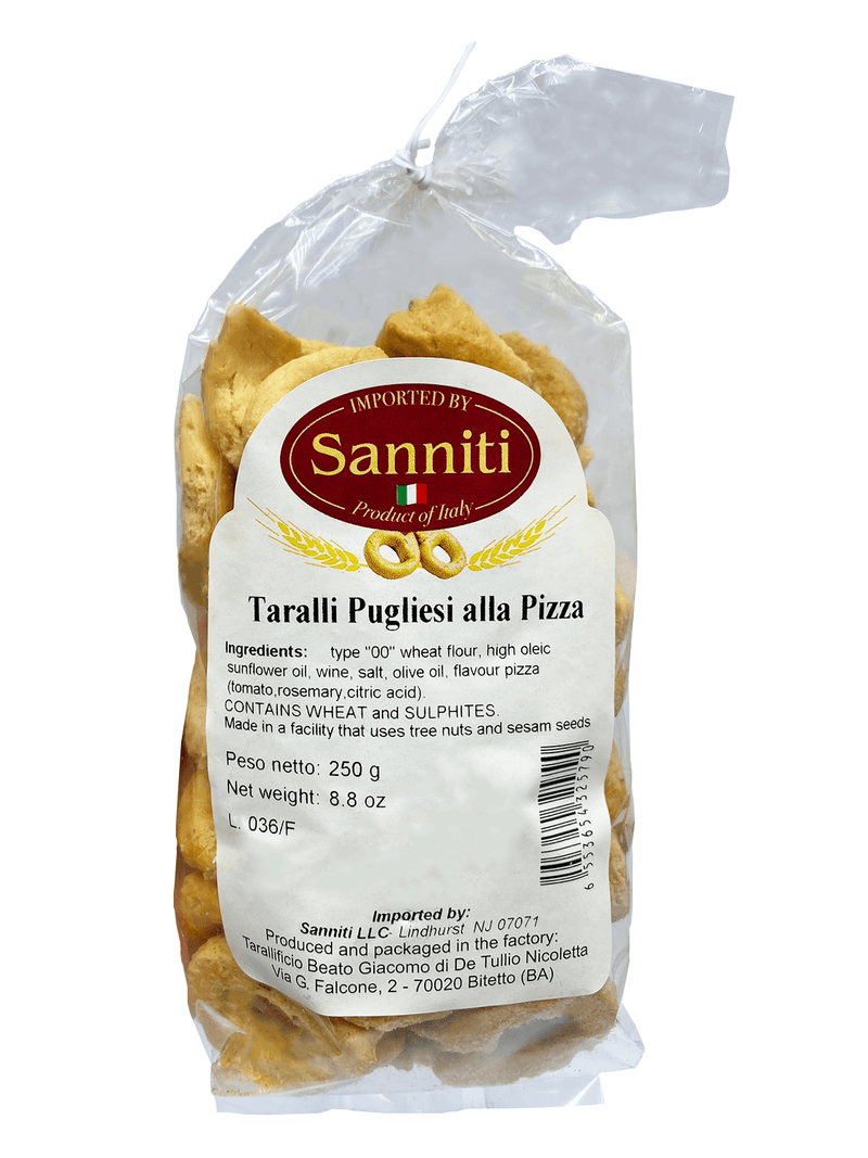 Sanniti Taralli Pugliesi alla Pizza, 8.8 oz Sweets & Snacks Sanniti
