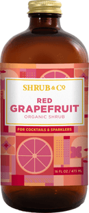 Shrub & Co Red Grapefruit Organic Shrub for Cocktails and Sparklers, 16 oz Coffee & Beverages Shrub & Co