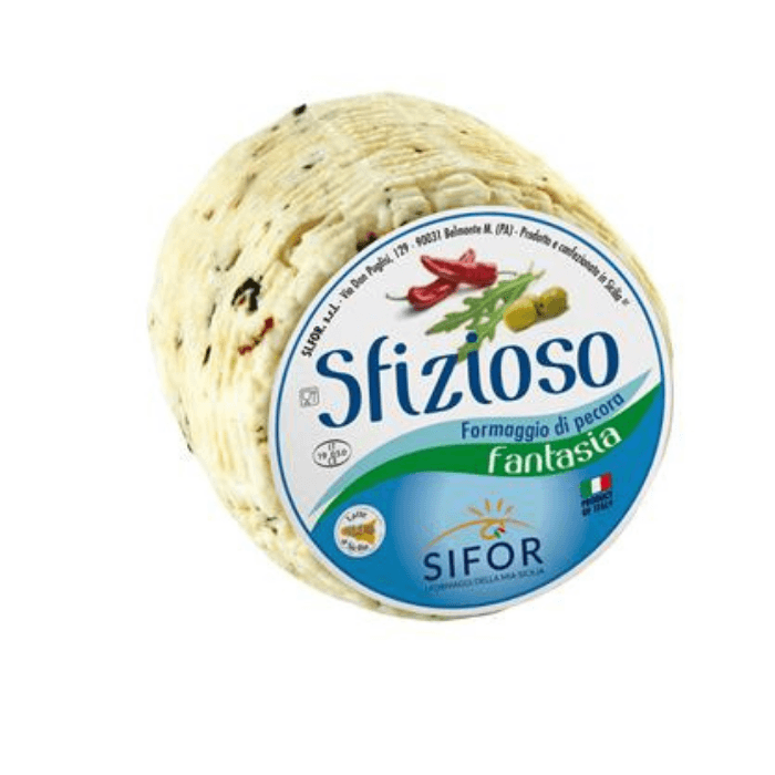 Sifor Sfizioso Primo Sale Fantasia Cheese Wheel, 1 Lbs Cheese Sifor