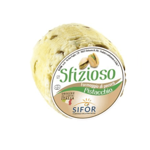 Sifor Sfizioso Primo Sale Sicilian Pecorino with Pistachio, 1 Lb. Cheese Sifor