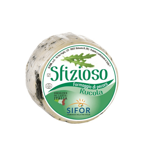 Sifor Sfizioso Primo Sale Sicilian Pecorino with Rucola, 1 Lb. Cheese Sifor