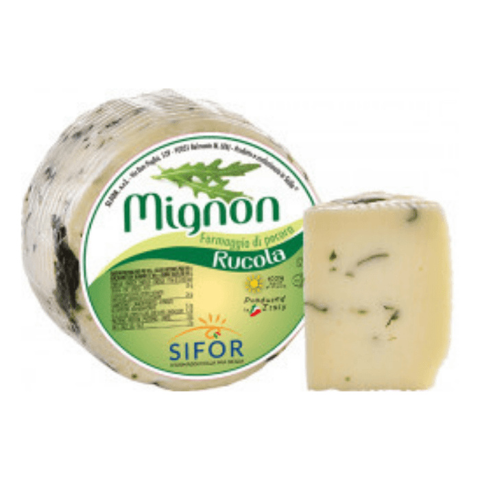 Sifro Mignon Primo Sale Sicilian Pecorino with Rucola Wheel, 2 Lbs Cheese Sifor 