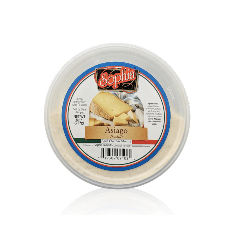 Sophia Asiago Grated Cheese Cup, 8 oz [Refrigerate After Opening